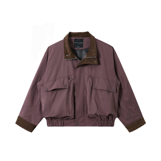 Unisex Kurz geschnittener Utility‑Fieldblouson mit Funnelkragen und großen Pattentaschen Shop Nory