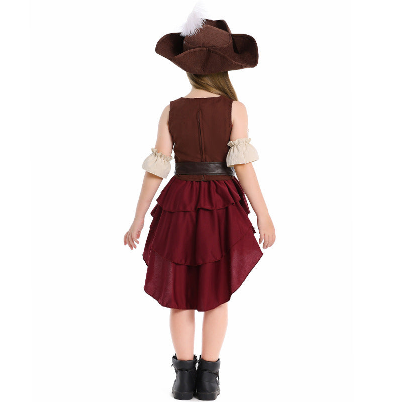 Mädchen Piratinnenkostüm mit verspieltem Rüschendetail und authentischem Zubehör Shop Nory