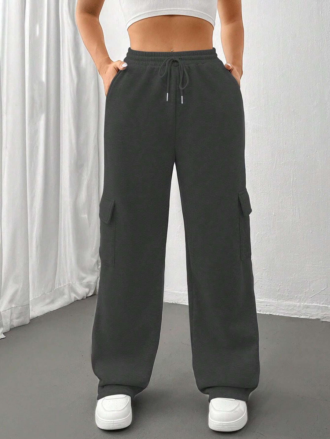 Damen Weite Cargohose im Jogger‑Stil mit Kordelzug Shop Nory