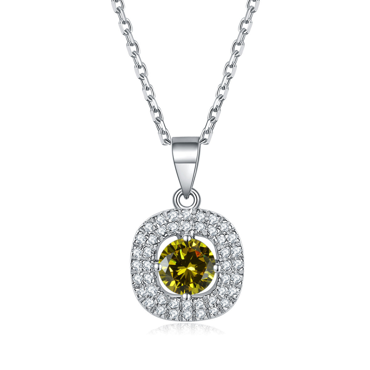 Damen Halskette mit elegantem blauen Zirkonia-Anhänger und funkelndem Kristallbesatz Shop Nory