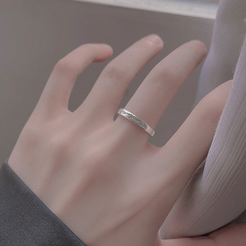 Damen Zeitloser Ring mit Herzschlag-Motiv Shop Nory