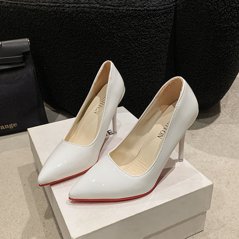 Damen Elegante High Heels mit spitz zulaufender Vorderkappe und transparentem Absatz