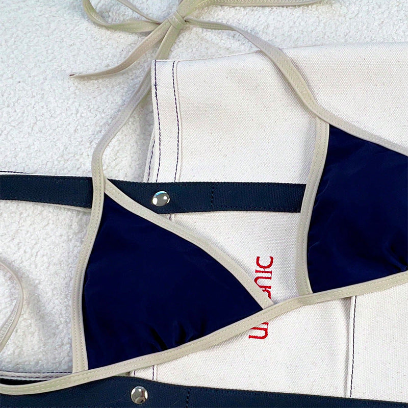 Damen Triangel-Bikini mit verspielten Schleifen