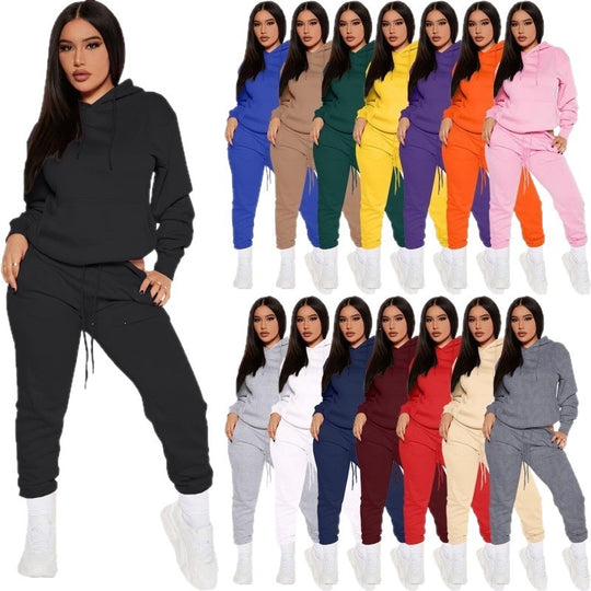 Damen nan zweiteiliges Lounge-Set mit Kapuzenpullover und High-Waist Jogginghose aus weichem French Terry Shop Nory