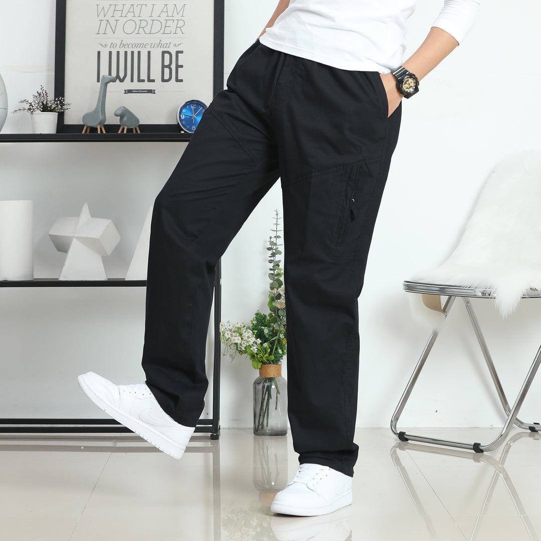 Herren Weite Cargohose im Utility‑Stil mit seitlicher Reißverschlusstasche und ergonomischen Nähten Shop Nory