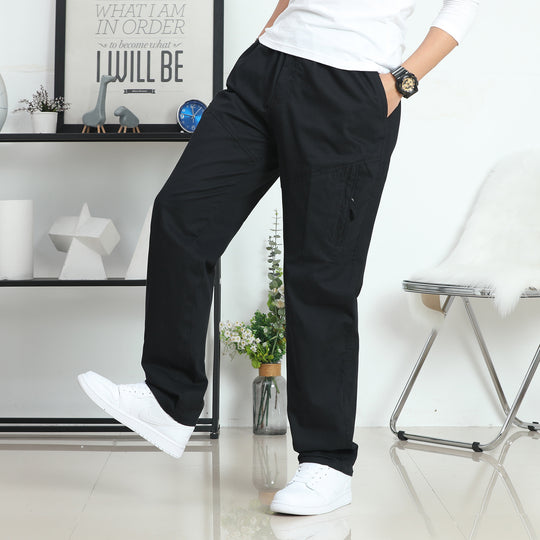Herren Weite Cargohose im Utility‑Stil mit seitlicher Reißverschlusstasche und ergonomischen Nähten Shop Nory