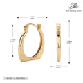 Damen Creolen mit modernem, glattem Design aus 925 Sterling Silber Shop Nory