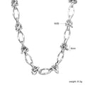 Damen Edelstahl-Halskette mit kunstvollem Kettendesign und modernen Knoten Shop Nory