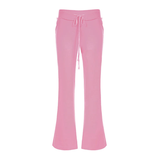 Damen nan taillierte Jersey-Flared-Loungehose mit Bindeband, hohem Komfortbund und seitlichen Eingrifftaschen Shop Nory
