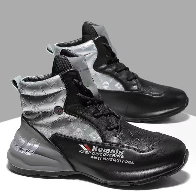 Herren High-Top Performance Sneaker aus atmungsaktivem Kunstleder mit stoßdämpfender Laufsohle Shopy Nory