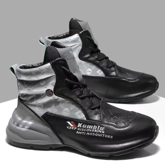 Herren High-Top Performance Sneaker aus atmungsaktivem Kunstleder mit stoßdämpfender Laufsohle Shopy Nory