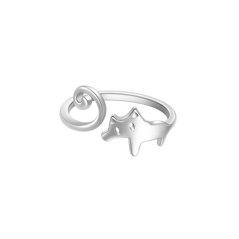 Damen Verspielter Katzenring mit elegantem Design Shop Nory