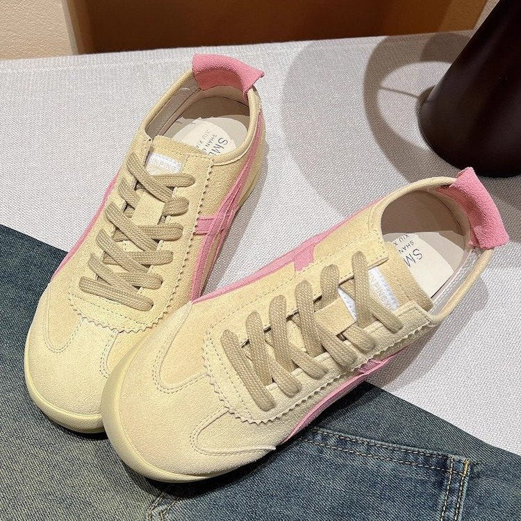 Damen Sneakers aus hochwertigem Wildleder mit modischen Akzenten Shopnory