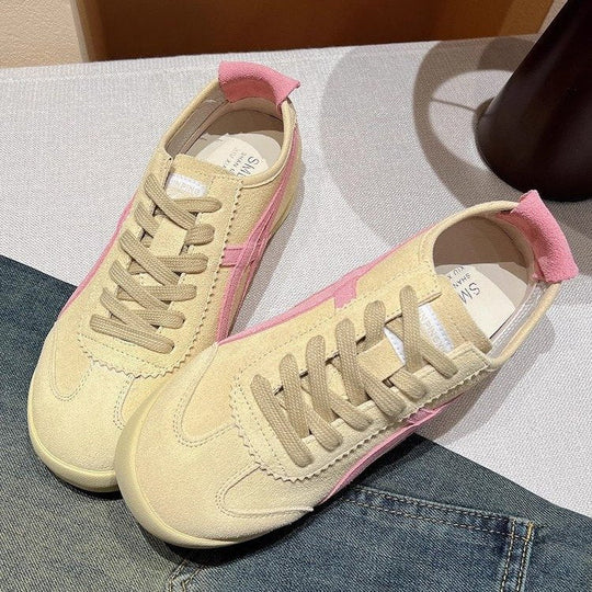 Damen Sneakers aus hochwertigem Wildleder mit modischen Akzenten Shopnory