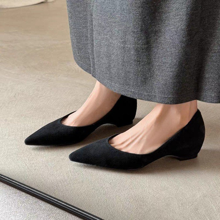 Damen bequeme und elegante Ballerina-Pumps mit spitzem Design und weich gepolsterter Innensohle