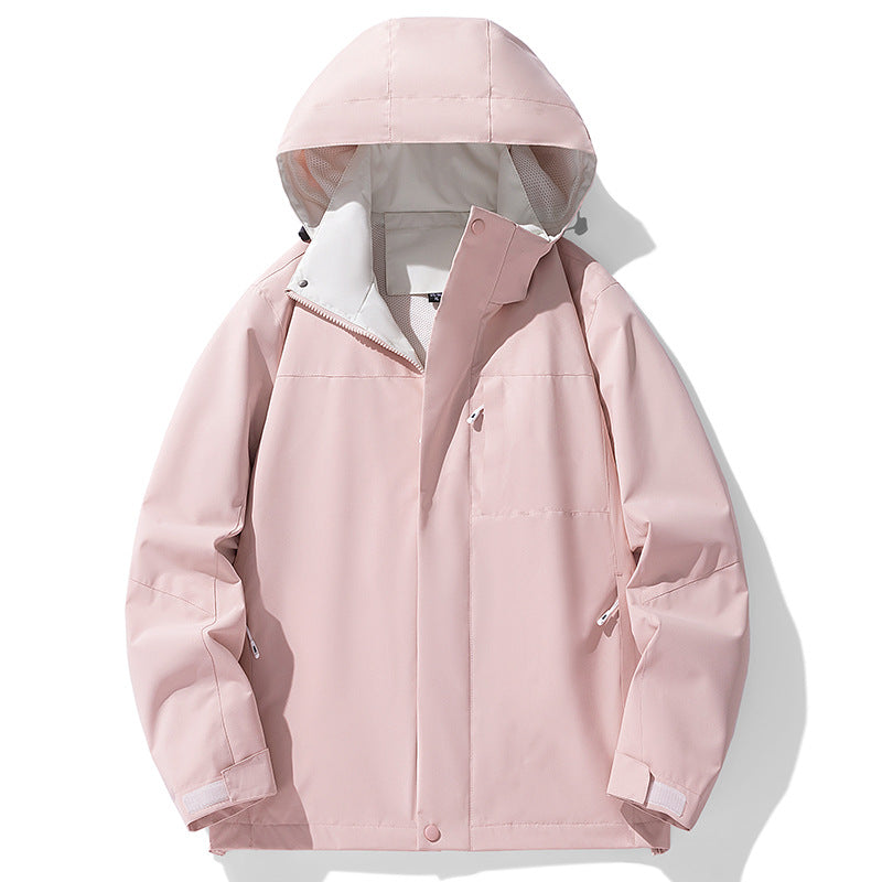 Herren Dreilagige wasserabweisende Kapuzen‑Outdoorjacke mit Mesh‑Futter und verdecktem Reißverschluss Shop Nory
