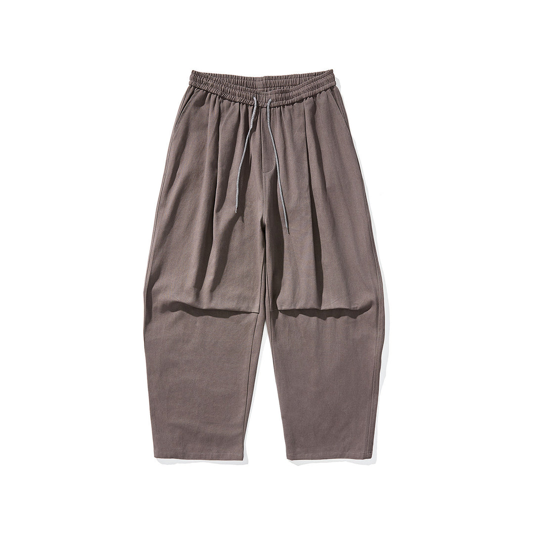 Herren Weite Relaxed-Fit Stoffhose mit Tunnelzug und Bundfalten Shop Nory