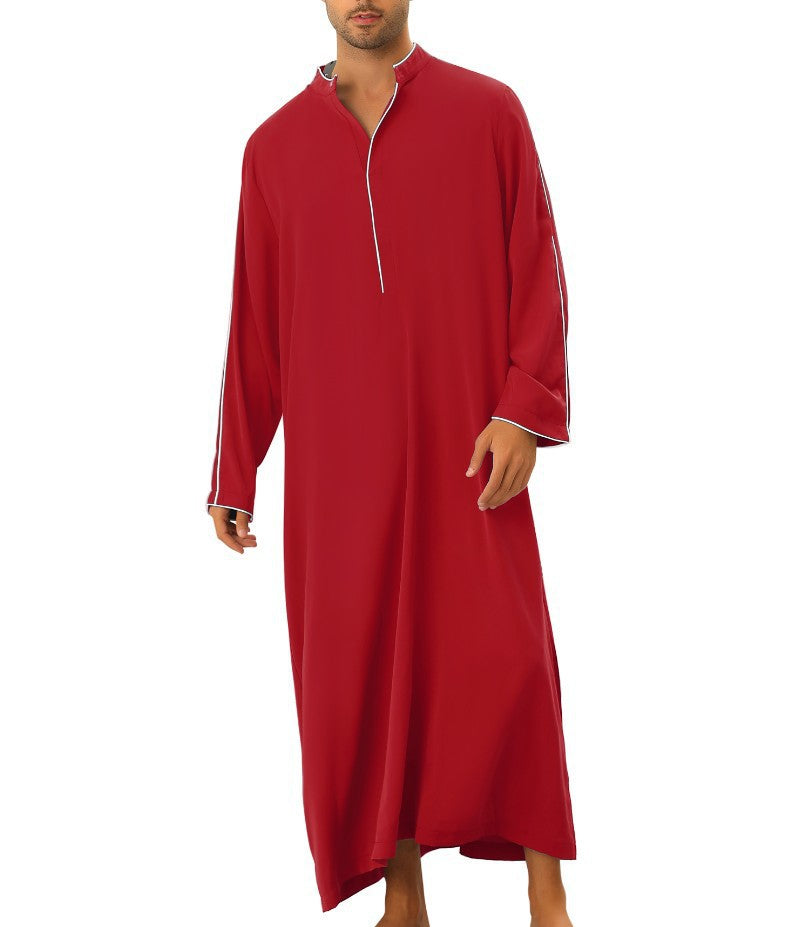 Herren hochentwickelter Kaftan mit sportlichem Stehkragen und eleganten Kontrastdetails
