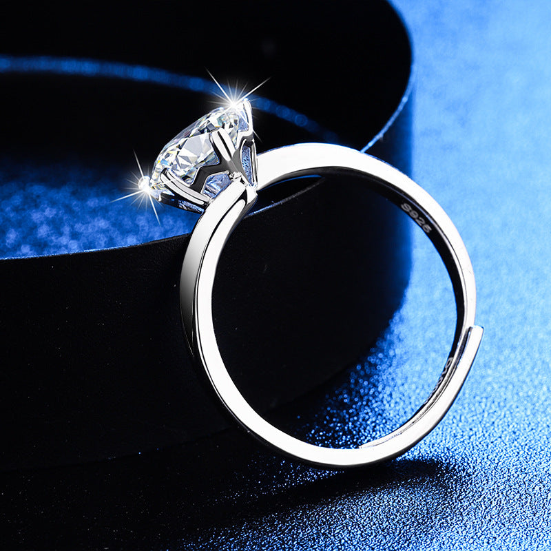Damenring mit elegantem, geschwungenem Design und funkelndem Zirkonia Shop Nory