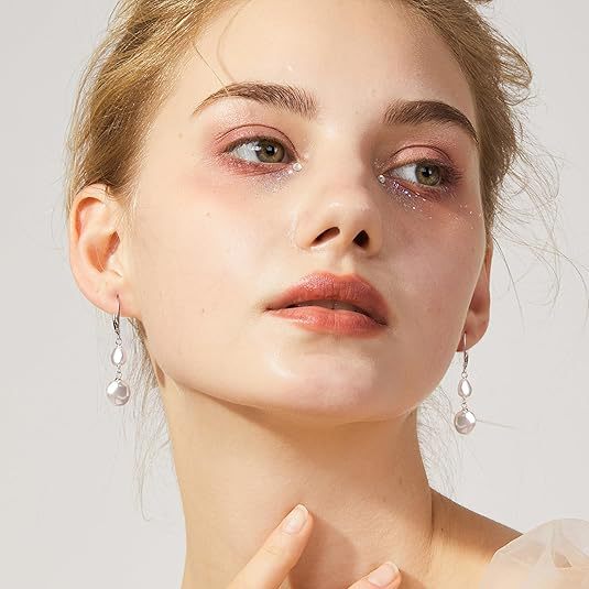 Damen Ohrhänger mit eleganten Süßwasserperlen Shop Nory