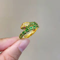 Damen Ring im extravaganten Schlangenmotiv mit funkelnden Kristallen Shop Nory