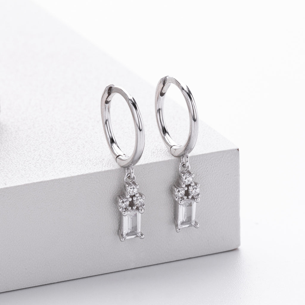 Damen Ohrhänger mit luxuriösen Zirkonen und hochwertigem 925 Sterling Silber Shop Nory