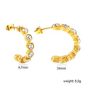 Damen Ohrstecker mit funkelnden Kristallakzenten und hochwertiger Goldbeschichtung Shop Nory