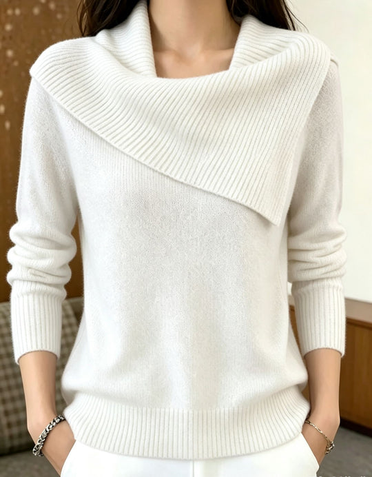 Damen Oversized Rollkragenpullover mit asymmetrischem Schalkragen Shop Nory