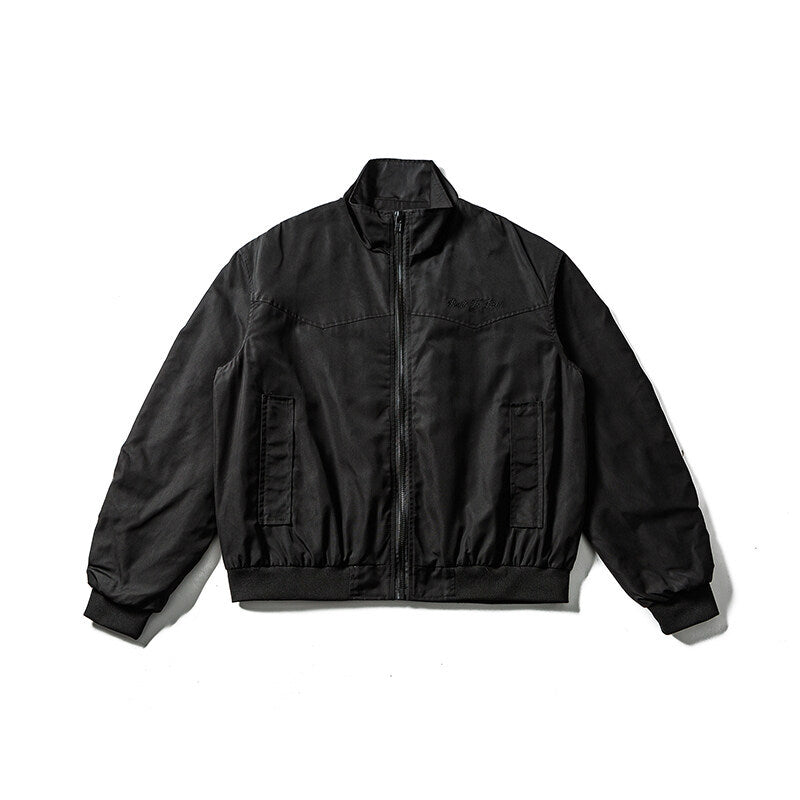 Herren Leichte Bomberjacke im minimalistischen Satin-Look mit Stehkragen und elastischem Saum Shop Nory