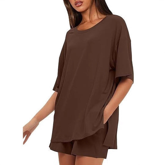 Damen Oversize T-Shirt mit lässigem Schnitt und seitlichen Schlitzen
