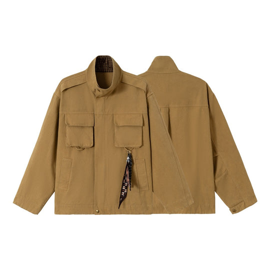 Herren Kurz geschnittene robuste Fieldjacke aus Baumwollcanvas mit Stehkragen und aufgesetzten Taschen Shop Nory