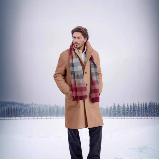 Herren Mid‑Length Teddy‑Wollmantel mit aufgesetzten Eingrifftaschen und Stehkragen Shop Nory
