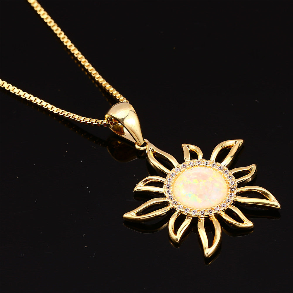 Damen Sonnenblumen-Halskette Shop Nory