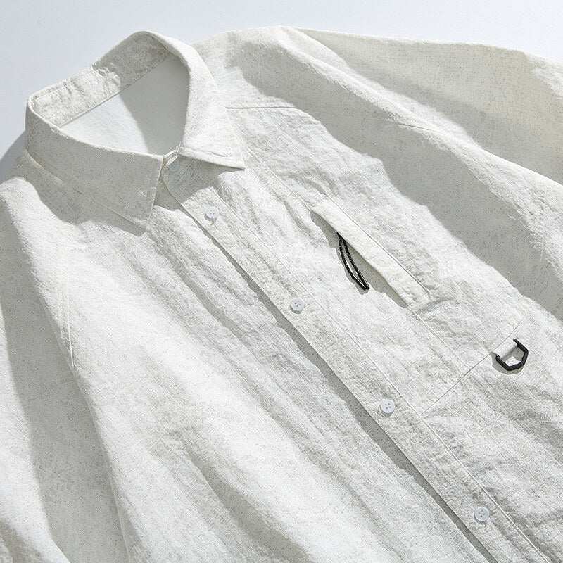 Unisex Boxy-Overshirt-Jacke mit D-Ring und verdeckter Brusttasche Shop Nory