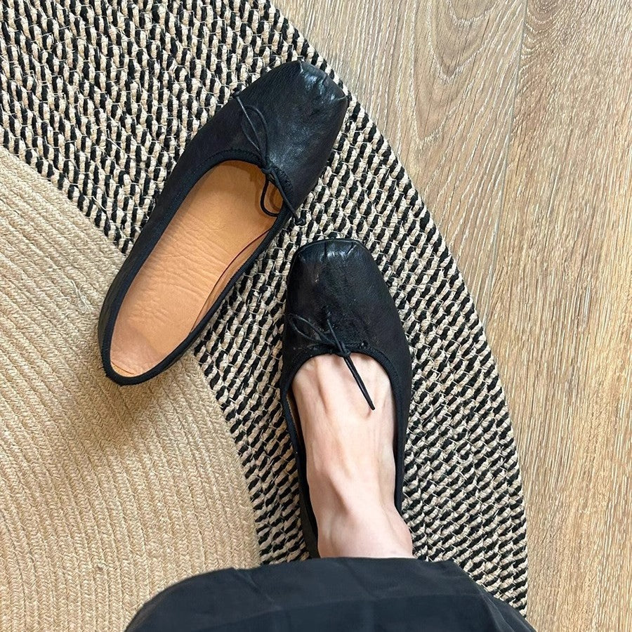 Damen Ballerinas mit quadratischer Zehenform und elegantem Riemenverschluss