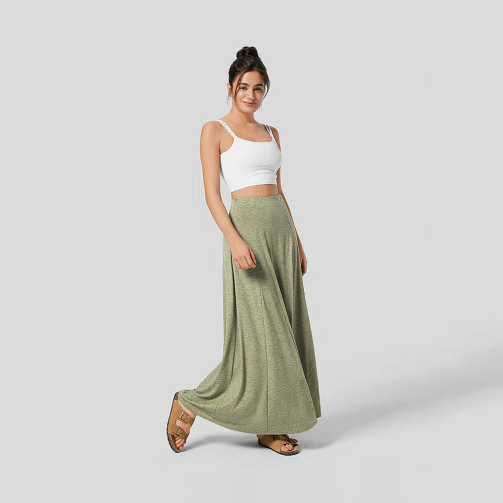 Damen fließender Maxirock mit hohem Bund und Stretch-Jersey Shop Nory