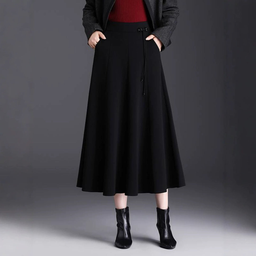 Damen Eleganter Maxirock mit hochfließendem Schnitt Shop Nory