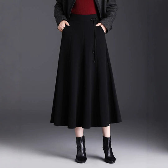 Damen Eleganter Maxirock mit hochfließendem Schnitt Shop Nory