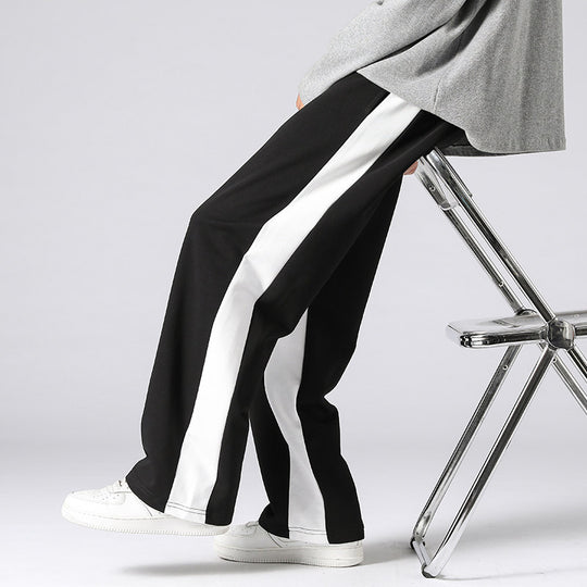 Herren Weite Trackpants mit kontrastseiteneinsätzen, elastischem Bund & Kordelzug Shop Nory