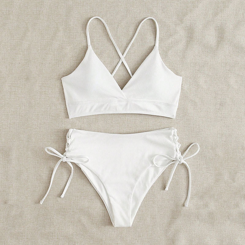 Damen Bikini-Set mit raffiniertem Schnürdetail Shopnory