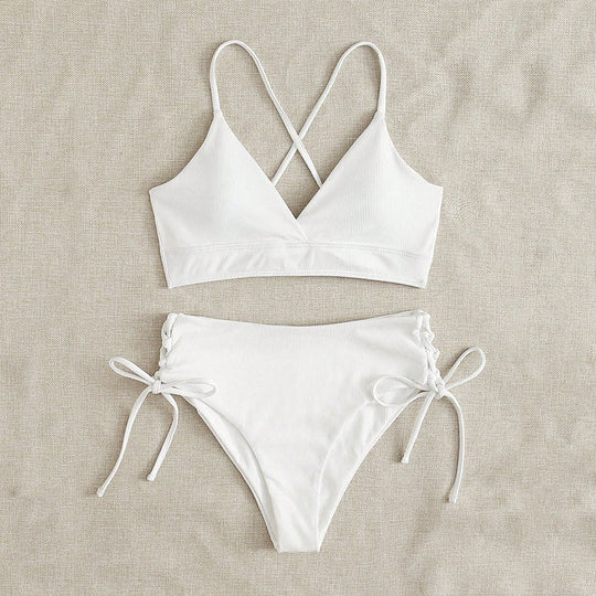 Damen Bikini-Set mit raffiniertem Schnürdetail Shopnory