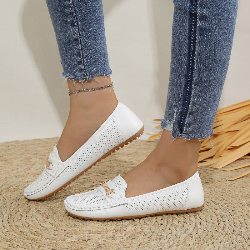 Damen Mokassins mit eleganter Verzierung und atmungsaktivem Obermaterial