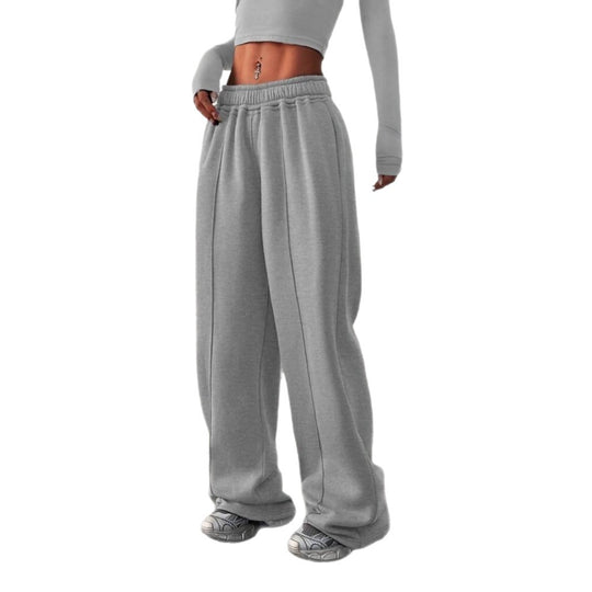 Damen nan enges Cropshirt und weite High-Waist Jogginghosen-Set Shop Nory
