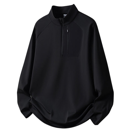 Herren Sport Fleece Pullover mit Reißverschluss Shop Nory