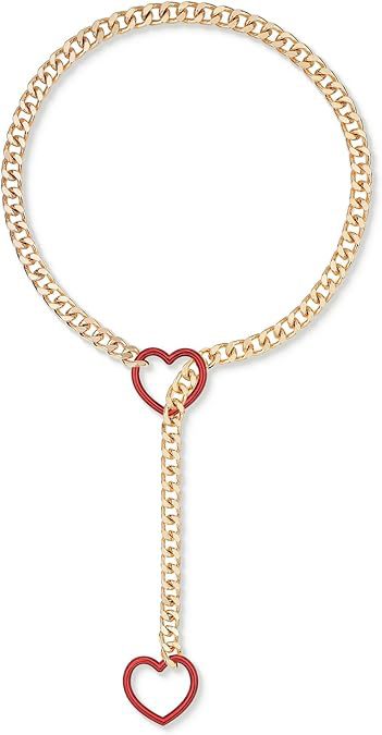 Damen auffällige Kette mit Herzanhängern und charakteristischem Design Shop Nory