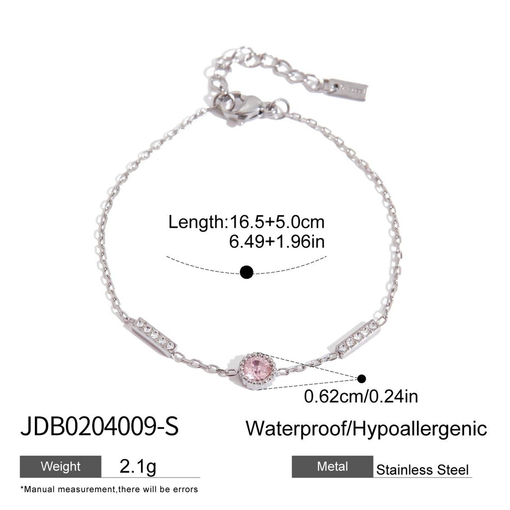 Damen Armband mit funkelnden Zirkonia-Details und hypoallergener Edelstahlverarbeitung Shop Nory