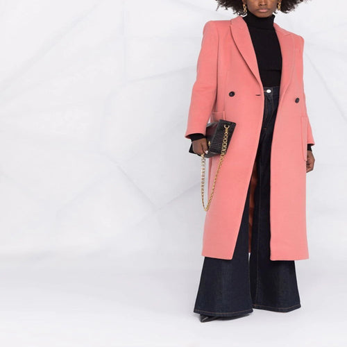 Damen Maxilanger taillierter Wollmix-Mantel im Clean-Tailoring mit betonter Schulter Shop Nory