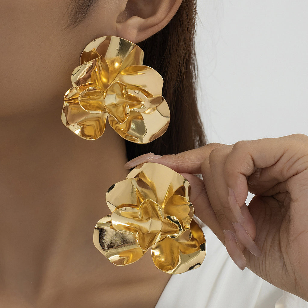 Damen Haarschmuck aus goldbeschichtetem Metall im floralen Design Shop Nory