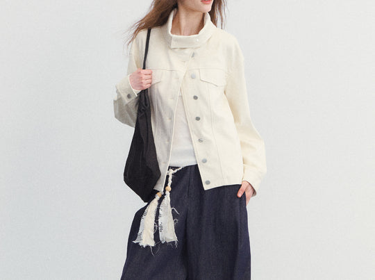 Damen Modische Übergangsjacke mit hochgeschlossenem Kragen Shop Nory