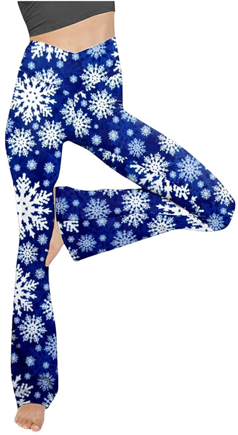 Damen Bootcut Yoga-Hose aus elastischem Material mit hohem Bund Shopnory